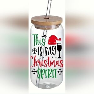 THIS IS MY CHRISTMAS SPIRIT Glass Tumbler
